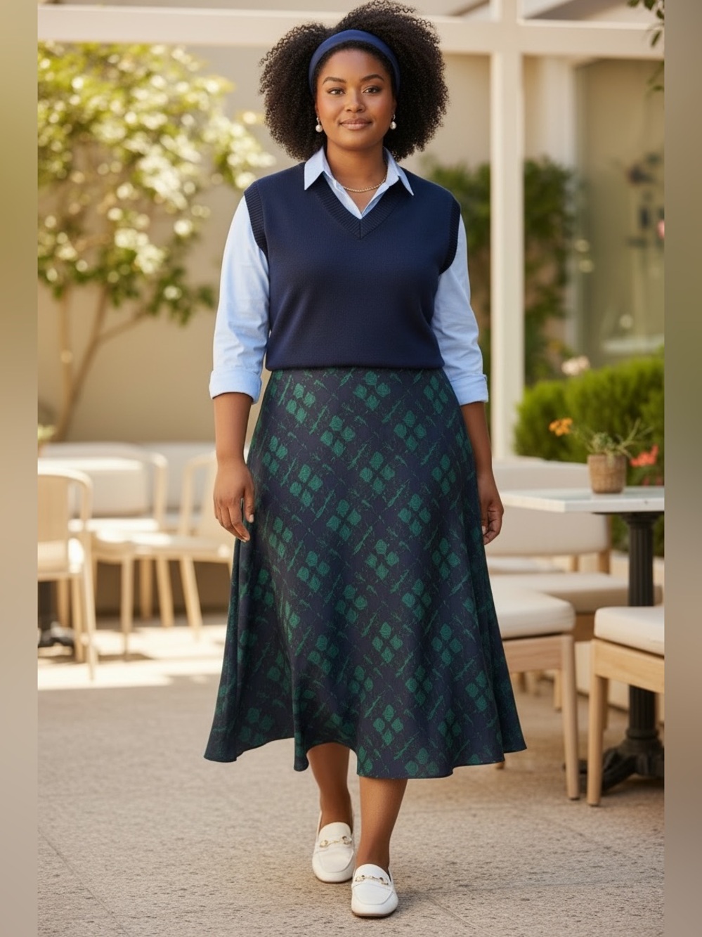 J. Crew Blackwatch Plaid Satin Midi Skirt XXL